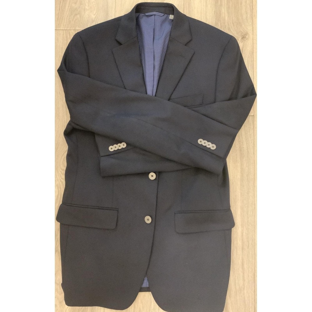 Michael Kors Rn 90736 38l Navy Suit Coat Multiple Interior Pockets